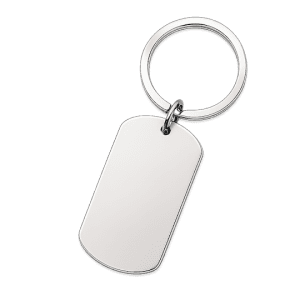 Metal "Dogtag" keyring