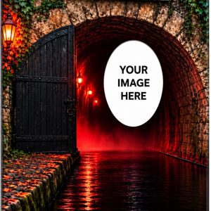 Scarecastle 2026 personalised fridge magnet with tunnel design and photo placeholder